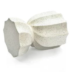 LuxenHome Off White With Gray Cement Hourglass Side Table -Quality Garden Outdoor Store GUEST 31295d97 bc27 46ba 9199 0e1722fe6d4a