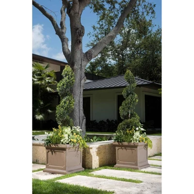 18" Wide Square Planter Dorchester Weathered Terracotta - Crescent Garden 2 18" Wide Square Planter Dorchester Weathered Terracotta - Crescent Garden - Image 2