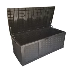 Starplast 153 Gallon Plastic Deck Box Black
