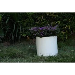 Rosemead Home & Garden, Inc. 10" Wide Kante Lightweight Modern Concrete Outdoor Planter Pot Pure White -Quality Garden Outdoor Store GUEST 31d4d349 8bbe 400a 8862 1fb32363c5d9