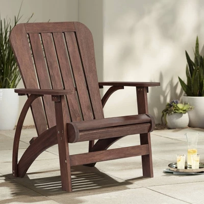 Teal Island Designs Dylan Dark Wood Outdoor Adirondack Chair 1 Teal Island Designs Dylan Dark Wood Outdoor Adirondack Chair