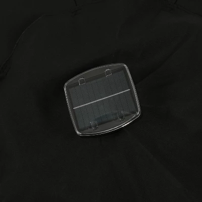 11' X 11' Calypso II Market Patio Umbrella With Solar LED Strip Lights Black - Island Umbrella 8 11' X 11' Calypso II Market Patio Umbrella With Solar LED Strip Lights Black - Island Umbrella - Image 8