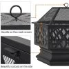 Yaheetech 28" Steel Fire Pit Outdoor Fireplace, Black