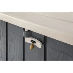 Toomax Stora Way All-Weather Outdoor Horizontal 4.25' X 2.5' Storage Shed Cabinet For Trash Cans, Garden Tools, And Yard Equipment, Taupe Gray/Brown -Quality Garden Outdoor Store GUEST 32832c28 1768 4732 a96c d57c93ed92a4