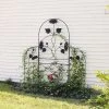 Achla Designs 90" Sunflower Decorative Iron Garden Trellis Black Powder Coat Finish