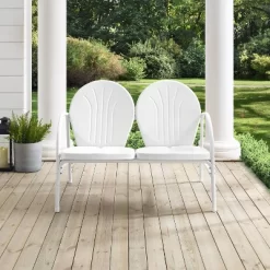 Griffith Outdoor Loveseat - White - Crosley -Quality Garden Outdoor Store GUEST 33a24bbf 02e2 4456 b358 fef55e2846f1
