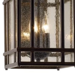Kathy Ireland Sierra Craftsman Mission Outdoor Wall Light Fixture Rubbed Bronze 15" High Frosted Seeded Glass Panels For Post Exterior Barn Deck House -Quality Garden Outdoor Store GUEST 33db72ea ee16 40ee 9536 6662b35fd438