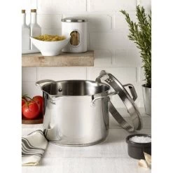 T-fal Simply Cook Stainless Steel Cookware, 6qt Stockpot With Lid, Silver