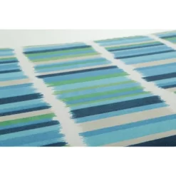 Set Of 2 Outdoor/Indoor Deluxe Tufted Chair Pads Solar Stripe - Pillow Perfect -Quality Garden Outdoor Store GUEST 3612b67c 3d82 49f5 bfd5 b014b361525b