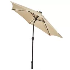 Costway 9' Solar LED Lighted Patio Market Umbrella Tilt Adjustment Crank Lift -Quality Garden Outdoor Store GUEST 36ac5b50 02fa 4b9c a0d4 1f0adc1a705d