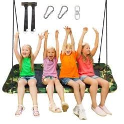 Costway 700lb Giant 60'' Platform Tree Swing Outdoor W/ 2 Hanging Straps BlueColorfulGreenCamo Green -Quality Garden Outdoor Store GUEST 3715c7dd 0247 464e 9646 81d50c462976