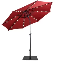 Costway 10ft Solar Lights Patio Umbrella Outdoor W/ 36 LBS Steel Umbrella Stand -Quality Garden Outdoor Store GUEST 374e2495 262e 4d88 97eb ba4ffab26759