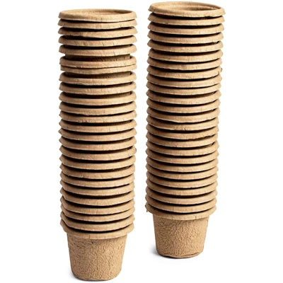 Juvale 50 Pack Round Seed Starter Peat Pots Biodegradable Seedling Tray With Plant Labels, 4.3 X 3.2 In 5 Juvale 50 Pack Round Seed Starter Peat Pots Biodegradable Seedling Tray With Plant Labels, 4.3 X 3.2 In - Image 5