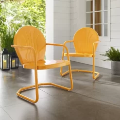 Griffith Metal Chair Tangerine - Crosley -Quality Garden Outdoor Store GUEST 375a1ff3 be79 490a bde2 e6584c9b90d2