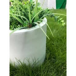 Rosemead Home & Garden, Inc. 10" Wide Kante Lightweight Modern Concrete Outdoor Planter Pot Pure White -Quality Garden Outdoor Store GUEST 3839d0c0 7e50 446f b13e bcb2ce54722e