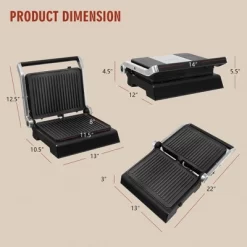 Costway Electric Panini Press Grill 1200W Sandwich Maker With Independent Temperature Control & Removable Drip Tray -Quality Garden Outdoor Store GUEST 387396ff 2f9d 42e5 be53 ab54685bb1cf