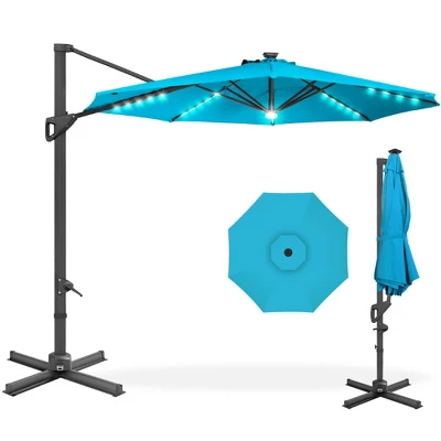 Best Choice Products 10ft 360-Degree Solar LED Cantilever Patio Umbrella, Outdoor Hanging Shade W/ Lights 8 Best Choice Products 10ft 360-Degree Solar LED Cantilever Patio Umbrella, Outdoor Hanging Shade W/ Lights - Image 8