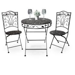 3pc Iron Garden Bistro Set With Leaf Design Brown - Alpine Corporation 9 3pc Iron Garden Bistro Set With Leaf Design Brown - Alpine Corporation -Quality Garden Outdoor Store GUEST 39b05d30 652f 4f3e b95e dcedbc1e3556