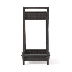 Savona Wicker Outdoor Serving Cart - Brown - Christopher Knight Home -Quality Garden Outdoor Store GUEST 3ae5699d 3049 4a21 8bb0 290da99100a8