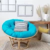 Suede Outdoor Round Papasan Chair Cushion - Sorra Home