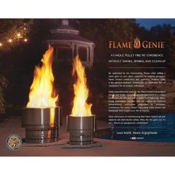 Flame Genie FG-19-SS Steel Wood Pellet 19 Inch Outdoor Fire Pit W/ Clean Burning Gravitational Afterburner System And Carry Bag, Stainless Steel -Quality Garden Outdoor Store GUEST 3bdaae3f 279b 4bac 96c3 ad52715c4ab6