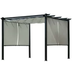 Aoodor 10 X 10 Ft Outdoor Pergola With Retractable Canopy, Aluminum Frame, 4 Pieces Patio Sun Shade Shelter For Backyard, Deck 15 Aoodor 10 X 10 Ft Outdoor Pergola With Retractable Canopy, Aluminum Frame, 4 Pieces Patio Sun Shade Shelter For Backyard, Deck -Quality Garden Outdoor Store GUEST 3bff4052 0849 4bc9 974b 8db65e90030c