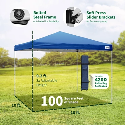 Caravan Canopy V-Series 10 X 10' 2 Straight Leg Sidewall Kit & V-Series II 10 X 10' Entry Level Angled Leg Instant Canopy For Recreational Uses 3 Caravan Canopy V-Series 10 X 10' 2 Straight Leg Sidewall Kit & V-Series II 10 X 10' Entry Level Angled Leg Instant Canopy For Recreational Uses - Image 3