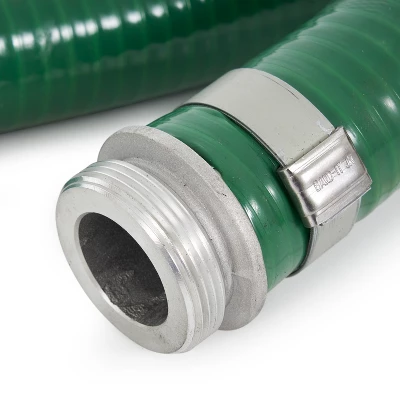 Apache 98128010 1.5-inch Diameter 20-Foot Long PVC Flexible Style G Pool Sump-Pump Garden Suction/Discharge Hose With Aluminum Pin Lug Fittings, Green 2 Apache 98128010 1.5-inch Diameter 20-Foot Long PVC Flexible Style G Pool Sump-Pump Garden Suction/Discharge Hose With Aluminum Pin Lug Fittings, Green - Image 2