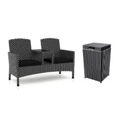 2pc Maksville Aluminum Patio Loveseat & Trash Can - MiBasics -Quality Garden Outdoor Store GUEST 3d903f86 21d3 4f23 a1fc 38e2796d5f37