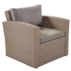 4pc Outdoor Wicker Conversation Set With Cushions - Gray - GODEER -Quality Garden Outdoor Store GUEST 3df2780b 3142 4a85 946f 43a896410c90