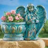 Collections Etc Hand-Painted Praying Angel Copper Style Planter