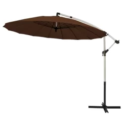 Tangkula 10 FT Patio Offset Hanging Market Umbrella Cantilever Outdoor Umbrella W/Crank & Cross Base -Quality Garden Outdoor Store GUEST 3e6745a6 a29f 4d61 bcd6 d57bffef9a2d