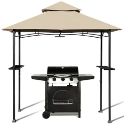 Costway 8' X 5' Outdoor Patio Barbecue Grill Gazebo W/ LED Lights 2-Tier Canopy Top Tan 17 Costway 8' X 5' Outdoor Patio Barbecue Grill Gazebo W/ LED Lights 2-Tier Canopy Top Tan -Quality Garden Outdoor Store GUEST 3e9cc2cb 7c9f 441c a7df 537f28da1f25