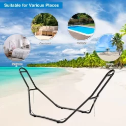 Costway Hammock Stand Heavy Duty Steel Frame Hanging Hooks Indoor Outdoor -Quality Garden Outdoor Store GUEST 3ed36b7b b7a2 49bf b93f dfd41da1f9ab