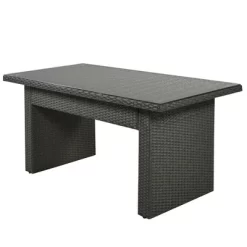 6pc Outdoor Wicker Set With Loveseats, Sofa, Chair, Coffee Table & Bench - Beige - GODEER -Quality Garden Outdoor Store GUEST 3f9d6701 327e 4db8 a054 25d6dbebec6f