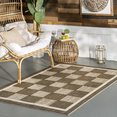 NuLOOM Lavonia Checkered Indoor/Outdoor Area Rug 1 NuLOOM Lavonia Checkered Indoor/Outdoor Area Rug