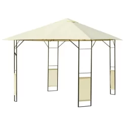 Outsunny 10' X 10' Outdoor Gazebo Canopy Modern Canopy Shelter With Weather Resistant Roof & Steel Frame For Parties, BBQs, & Shade -Quality Garden Outdoor Store GUEST 42415d8c 7f26 4718 8b82 e41640f95196