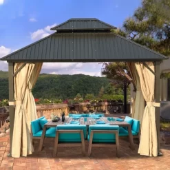 Aoodor Hardtop Gazebo Outdoor Tent Shelter Canopy 10' X 12' With Netting -Quality Garden Outdoor Store GUEST 42796295 0db9 4898 a527 d60a910c2038