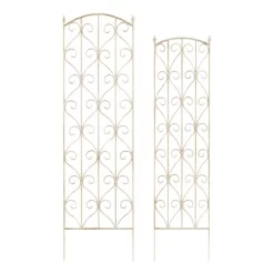 Set Of 2 Garden Trellises - For Climbing And Potted Plants - Decorative Scroll Metal Panels With 7.75-Inch Stakes By Pure Garden (White) -Quality Garden Outdoor Store GUEST 42bb7d47 0524 4718 a262 834a9ee12e20