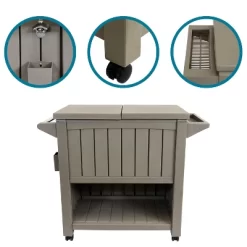 Sunnydaze Decor Sunnydaze Rolling Patio Serving Cart With Prep Table, Cooler And Storage -Quality Garden Outdoor Store GUEST 431678d2 348c 4f9d bc30 3e4daa084c39