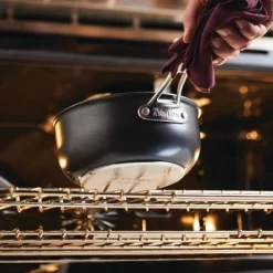 Anolon X Hybrid 2.5qt Nonstick Induction Saucier Pan With Lid Super Dark Gray -Quality Garden Outdoor Store GUEST 4497b05e 45c8 45d2 b085 15ecd86424e8