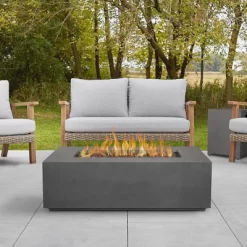 Aegean Small Rectangle Fire Table With NG Conversion Weather Slate - Real Flame -Quality Garden Outdoor Store GUEST 44ec2063 30d9 400b 90e0 2f4c5d7866e5