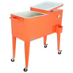 80qt Portable Rolling Patio Cooler - Permasteel -Quality Garden Outdoor Store GUEST 450faf73 ae71 4949 a469 aa884fafc7fd