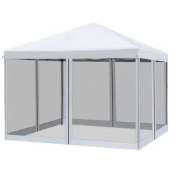 Outsunny 10' X 10' Heavy Duty Pop Up Canopy With Removable Mesh Sidewall Netting, Easy Setup Design, Outdoor Party Event With Storage Bag -Quality Garden Outdoor Store GUEST 45d3b391 6696 4846 b51e 994179dc7746