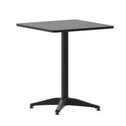 Emma And Oliver 23.5'' Square Aluminum Indoor-Outdoor Table With Base -Quality Garden Outdoor Store GUEST 4652c701 bb33 47d5 8687 ca94ed58976e