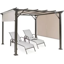 Costway 10' X 10' Pergola Kit Metal Frame Gazebo &Canopy Cover Patio Furniture Shelter -Quality Garden Outdoor Store GUEST 46ac506e 9bc4 4b99 a6f4 5e5a9dd1f82b