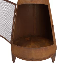 Sunnydaze Decor Sunnydaze Outdoor Backyard Large Freestanding Oxidized Steel Wood-Burning Fire Pit Chiminea - 70" - Rust Finish -Quality Garden Outdoor Store GUEST 46c90293 71ac 4218 8d8a 80ac6078b61e