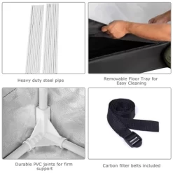 Costway Indoor Grow Tent Room Reflective Hydroponic Non Toxic Clone Hut 6 Size (48''X24''X60'') -Quality Garden Outdoor Store GUEST 47408817 e299 41b2 8d38 a3cc0e407ed9