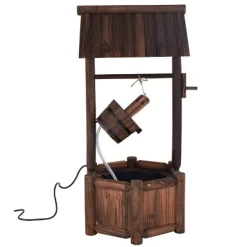 Costway Garden Rustic Wishing Well Water Fountain Wooden Outdoor Electric Backyard Pump -Quality Garden Outdoor Store GUEST 47897dea d2a5 47fc 9467 79922df26b78