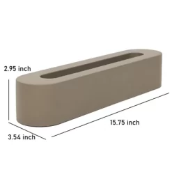 Aoodor Concrete Tabletop Fire Pit Portable Mini Small Tabletop Fireplace Rectangular Brown For Indoor & Outdoor - Bio Ethanol Fuel